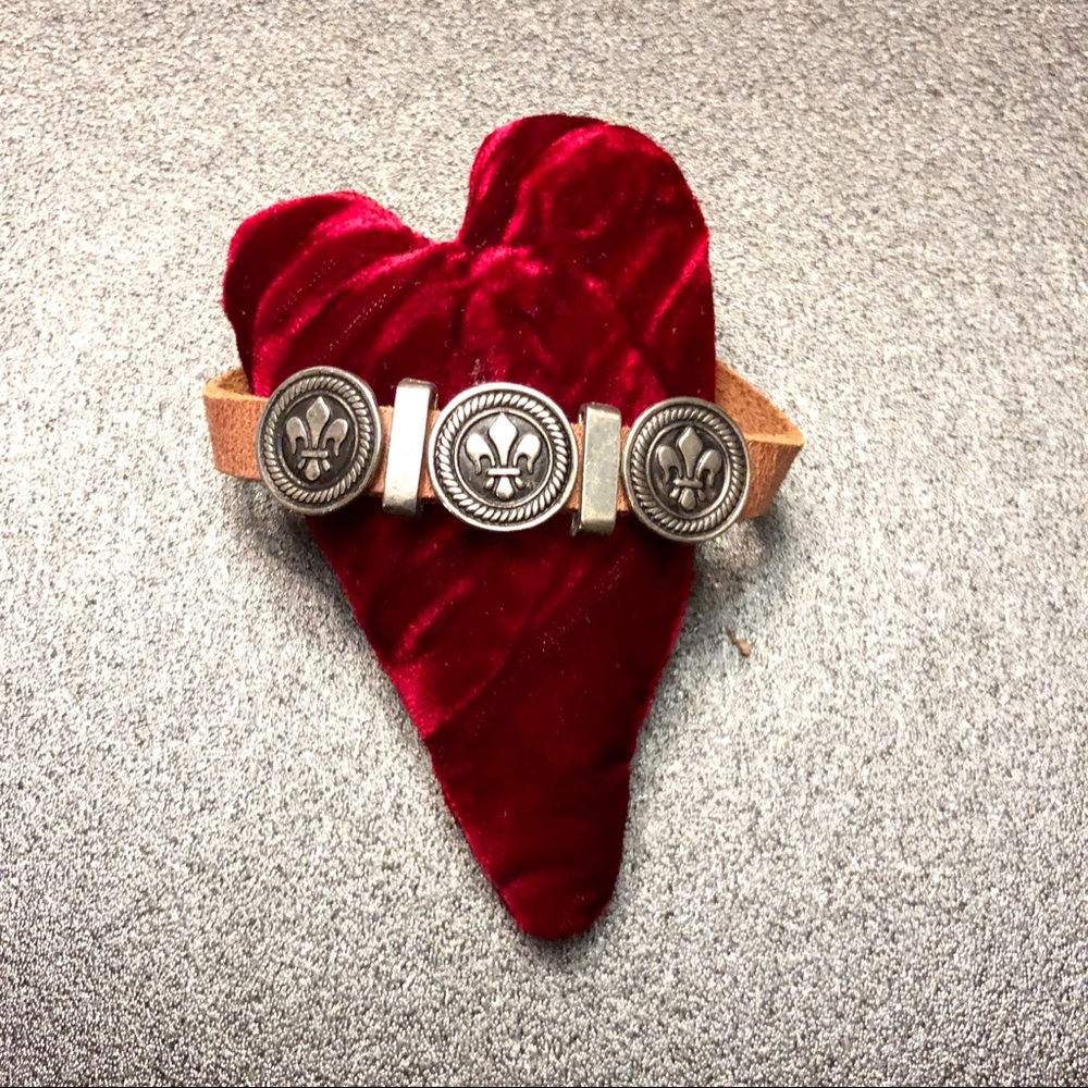 Leather and Metal Bracelet